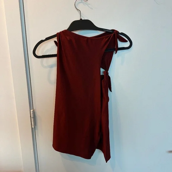 Coperni Flower Asymmetric Maroon Top XS - Picture 6 of 9